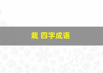 栽 四字成语